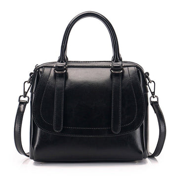 Oil Wax Leather Shoulder Bag